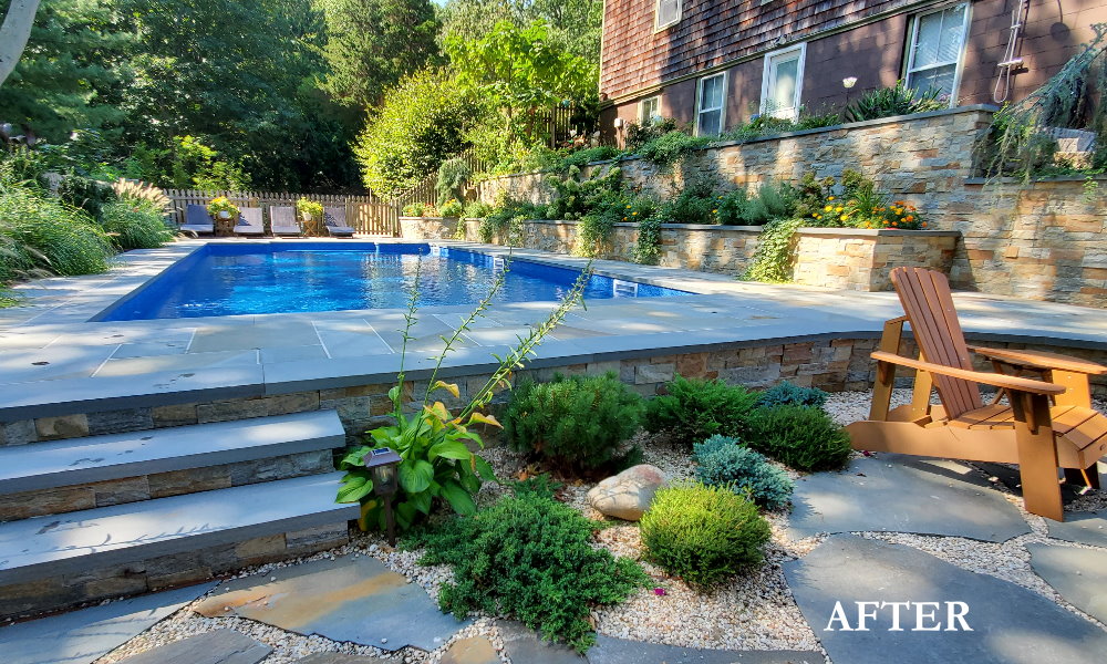 unilock copthorne pavers with outdoor kitchen